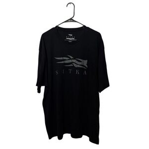 Sitka Gear Shirt Mens 2XL XXL Black Icon Tee Logo Short Sleeve Hunting Outdoor